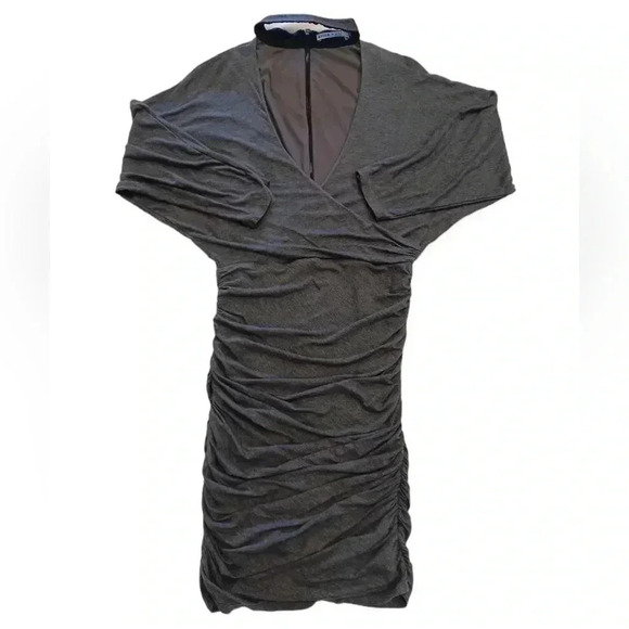 Alice + Olivia Pace Dress In Charcoal  Mini Designer Body Con Size 8 - Picture 9 of 13